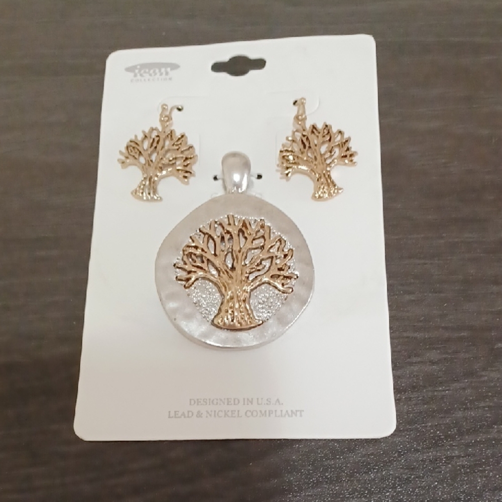 ICON Gold and Silver Tree Jewelry Set